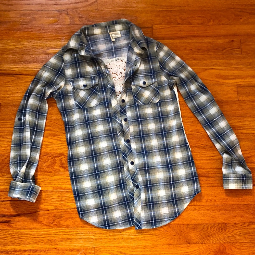 Passport Lace Plaid Top